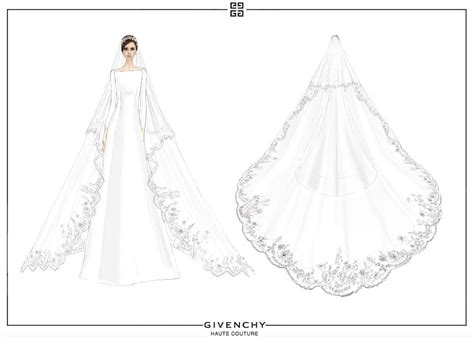 meghan markle robe de mariée givenchy|Givenchy dévoile les croquis de la robe de mariée de Meghan .